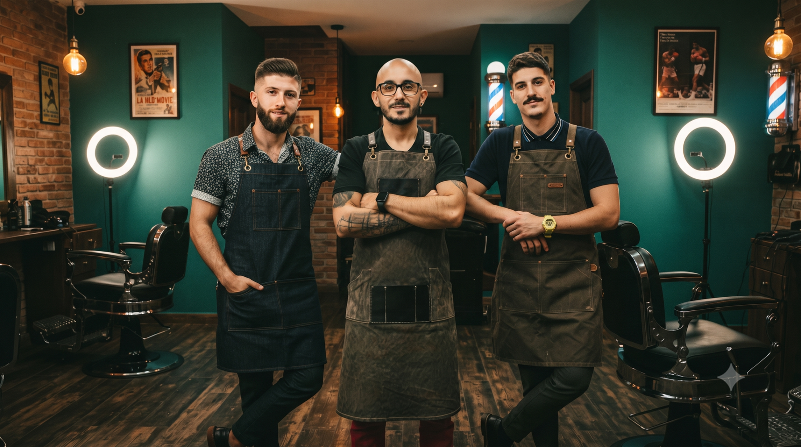 Equipo de barberos de Handsome Barber's Club en Teusaquillo, Bogotá